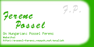 ferenc possel business card